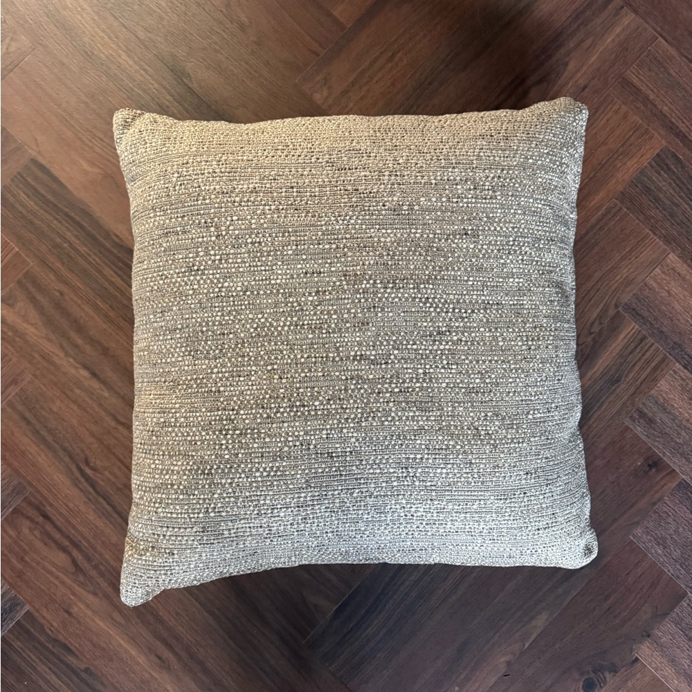 NEW Textured Beige Throw Pillow from Living Spaces 24 x 24